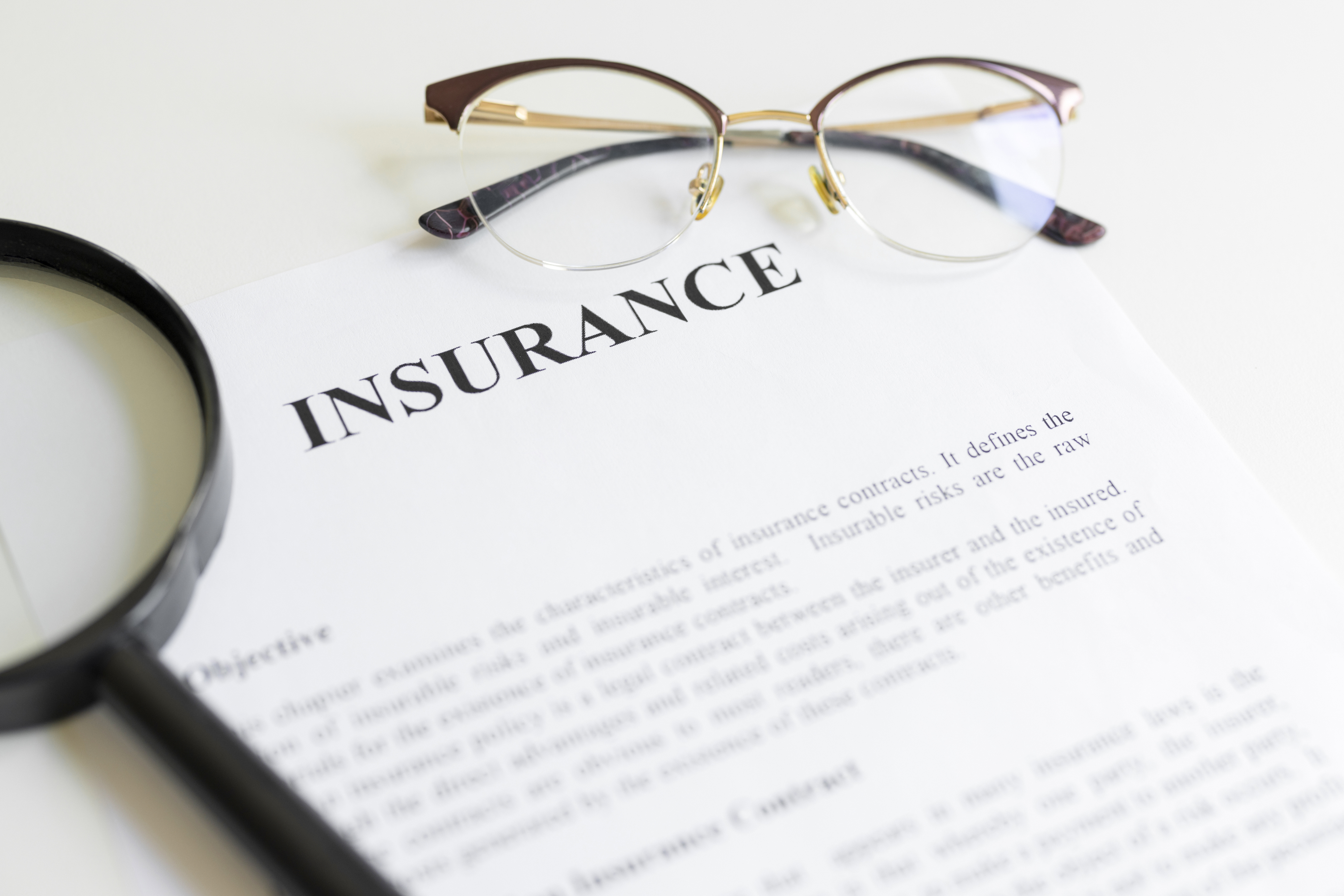 Document Titled Insurance With Blurry Text