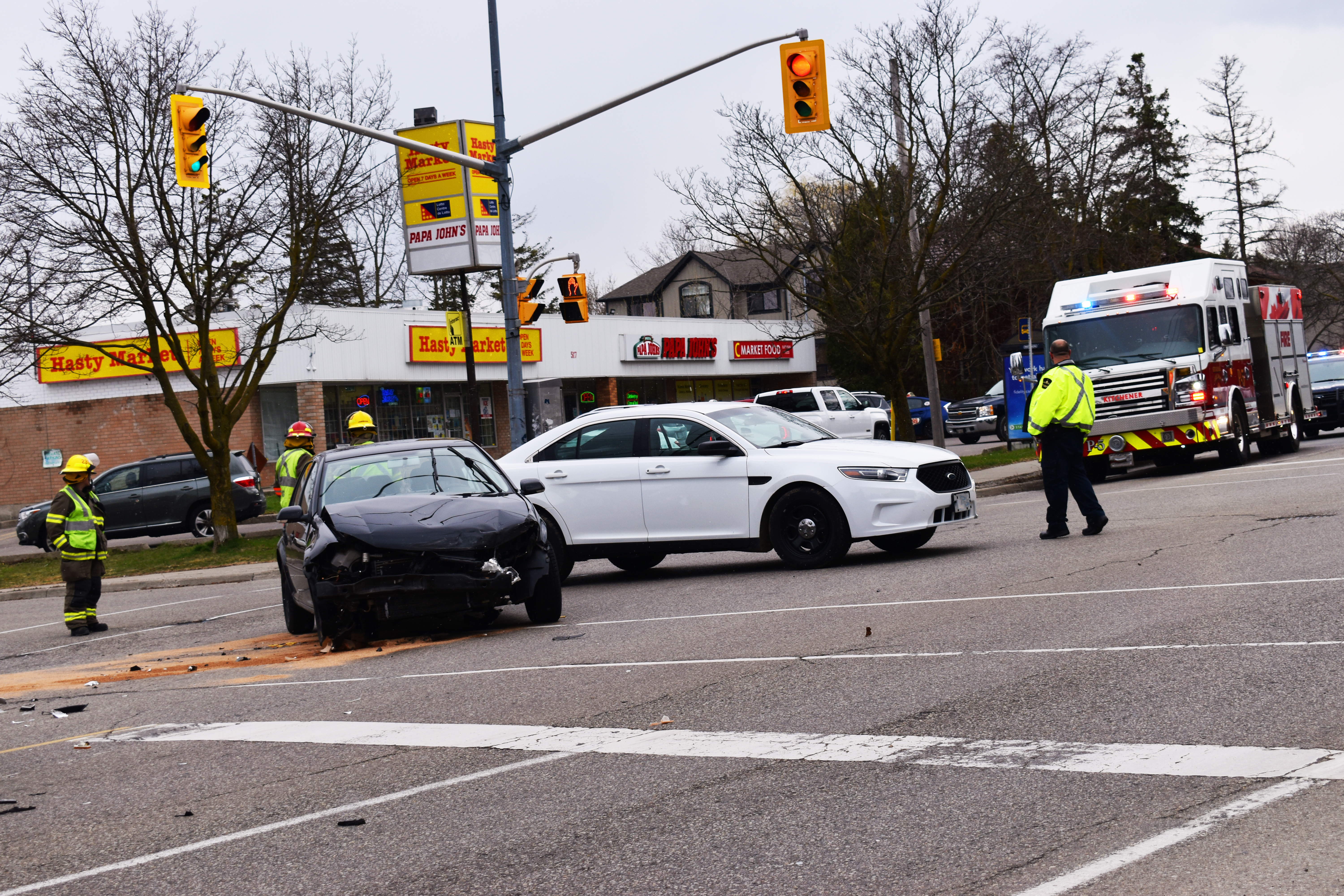 car accident in an intersection