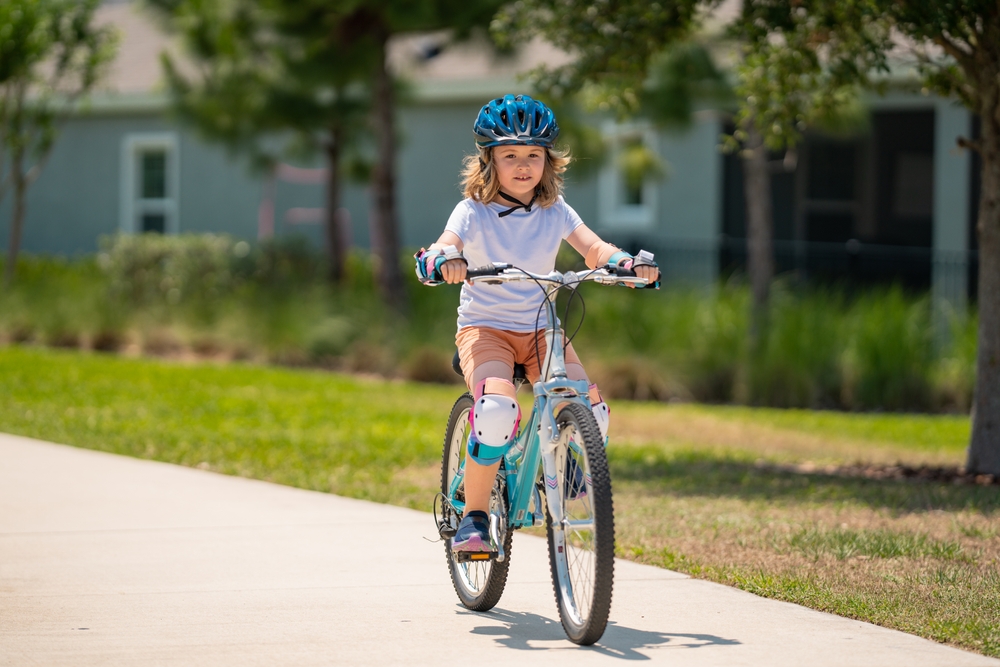 Kid riding bike