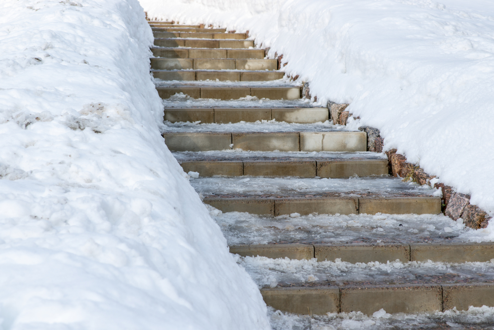 Icy stairs